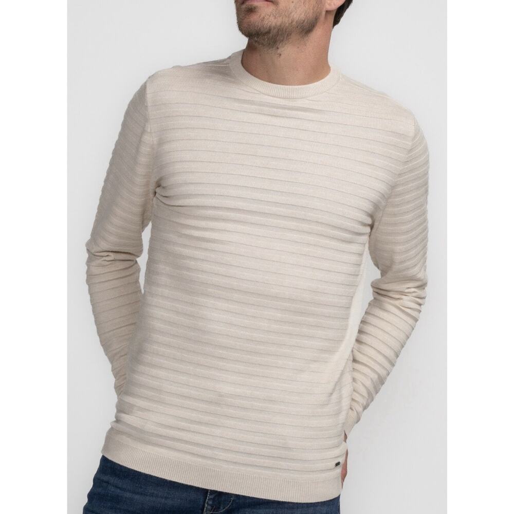 Puma men's Crewneck Textured Golf‎ Sweater Cream Medium A004164